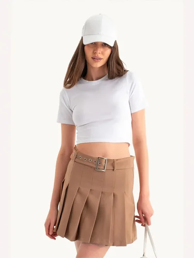 HICCUP Crew Neck Basic Crop top