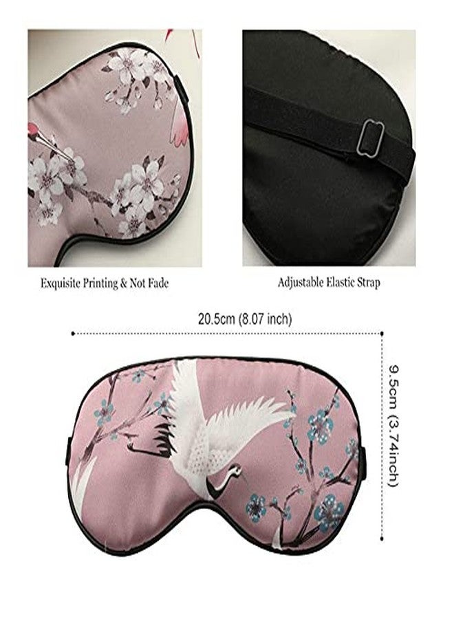 EleCharm 4-Pack Silk Satin Eye Mask Classic Painting Arts Sleep Mask Blindfold for Nap Travelling Party Trational Flowers and Birds Art_4pcs - Image 5