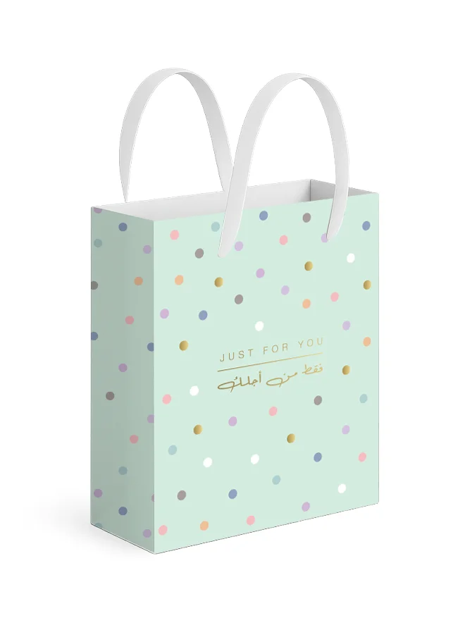 شير ذا لوف  فقط لأجلك، أخضر نعناعي، كيس هدايا متوسط الحجم