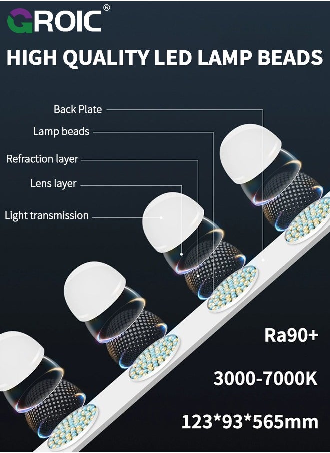 GROIC White Live Streaming Fill Light Light for Zoom Video 3 Color Temperature 5V 4 Bulbs LED Vanity Lights for Bathroom and Streaming Conference  - Image 3