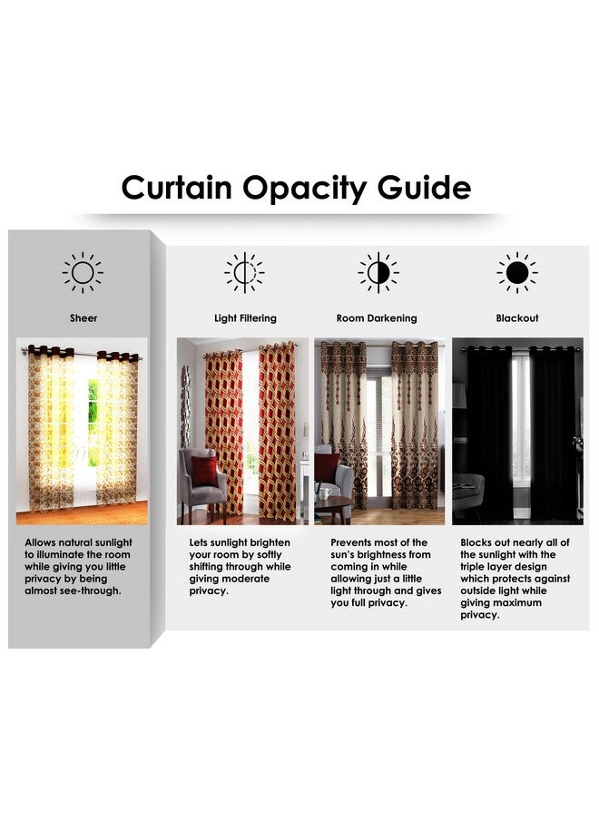 Story@Home Story@Home Long Door Curtains 9 Feet Set of 4, Transparent, Polyester Zig Zag Print Sheer Net Curtain | Curtains for Living Room(118 x 275 cm, White). Ideal for Living Room, Bedroom or Office  - Image 5