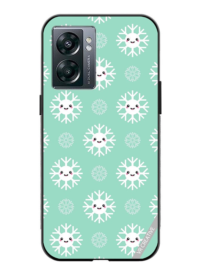 VR CREATIVE Protective Case Cover For OnePlus Nord N300 Cute And Happy Snowflakes Characters Design Multicolour - Image 1