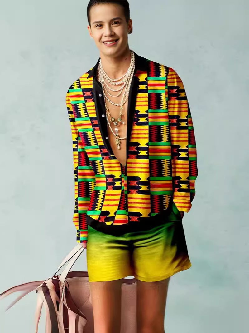 2024 Fashion 3D Digital Personalized Printed Shirt Suit Casual And Comfortable - Image 3