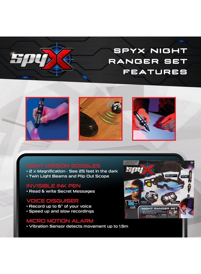 SpyX / Night Ranger Set - Includes Night Mission Goggles / Motion Alarm / Voice Disguiser / Invisible Ink Pen. - Image 3