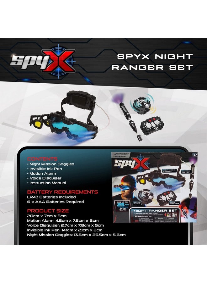 SpyX / Night Ranger Set - Includes Night Mission Goggles / Motion Alarm / Voice Disguiser / Invisible Ink Pen. - Image 4