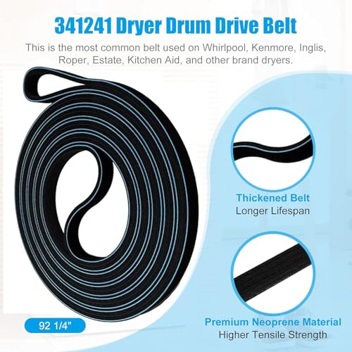 SUMNEW 【Belt Upgraded】4392065 Dryer Repair Kit,Including Rollers 349241t,Idler 691366,Belt 341241,Replacement Parts for whirlpool,kenmore,admiral,amana,crosley,estate,inglis,kitchenaid,roper,maytag - Image 2