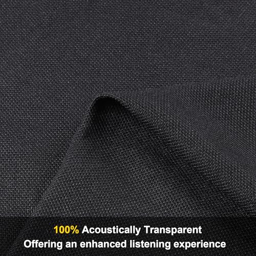 FINDUFA 72 x 54 Speaker Grill Cloth Stereo Grill Mesh Fabric Abrasion Resistant for Replacement Home Speaker Stage Audio KTV Boxes Repair Renovation Vintage Speakers Black - Image 3
