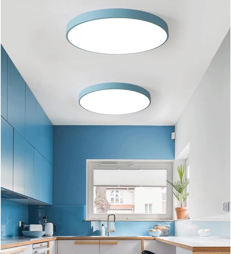 LED Ceiling Light Fixture - Ultra-Thin Circular Panel Lamp for Bedroom, Living Room, Kitchen, Office, Hallway(Dark,19.7in) - Image 3