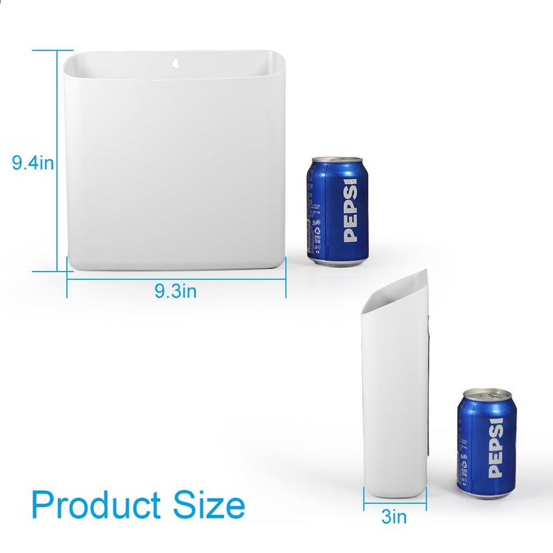 Picowe Magnetic Laundry Storage, Large Lint Holder Bin, Space-Saving Trash Container Hanging on Dryer, Washer or Wall Mount (Gray White) - Image 2