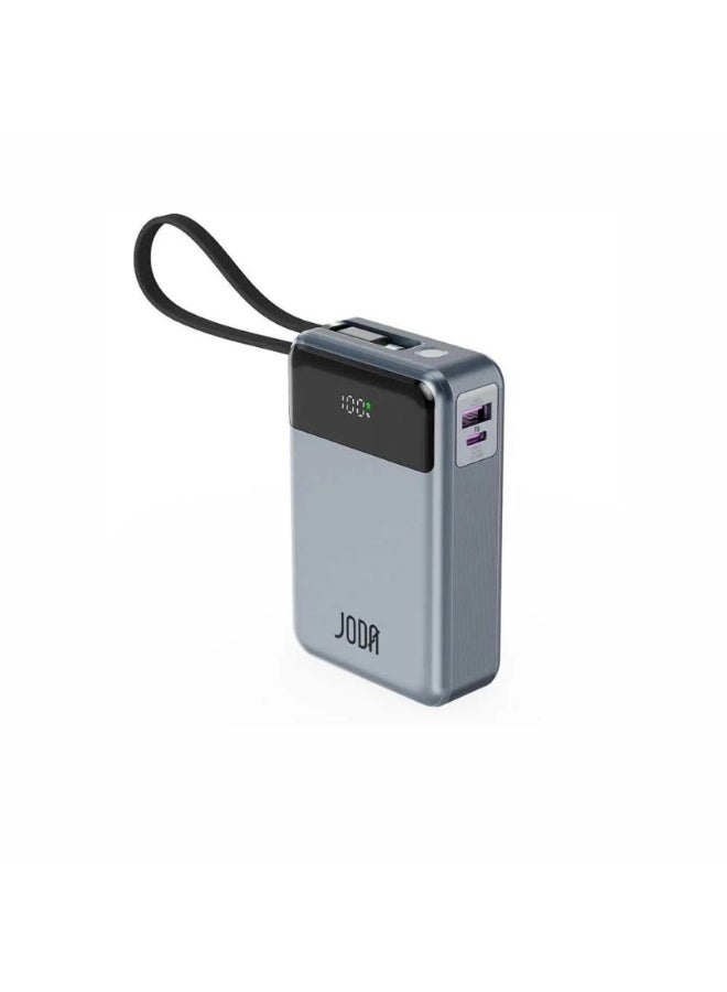 جودا بطارية JODA بسعة 20000 ملي امبير بقوة 65 واط بمنفذ تايب سي ومنفذ يو اس بي مع سلك تايب سي مدمج - Image 1