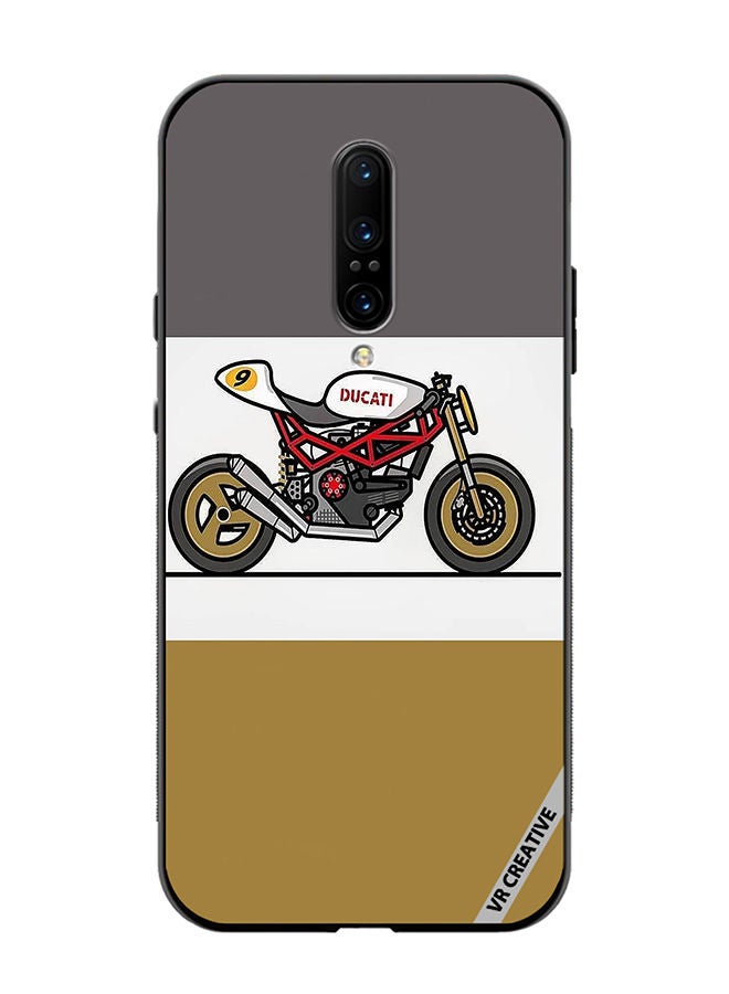VR CREATIVE Protective Case Cover For OnePlus 7 Pro Ducati Design Multicolour - Image 1