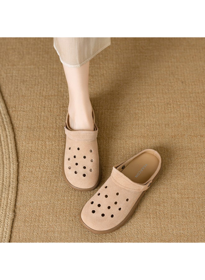 YEARCON صنادل نسائية مريحة ذات اتجاهين صيف 2025، كلوغز قابلة للتنفس، بأسلوب بيركنستوك مغلق الأصابع - Image 4