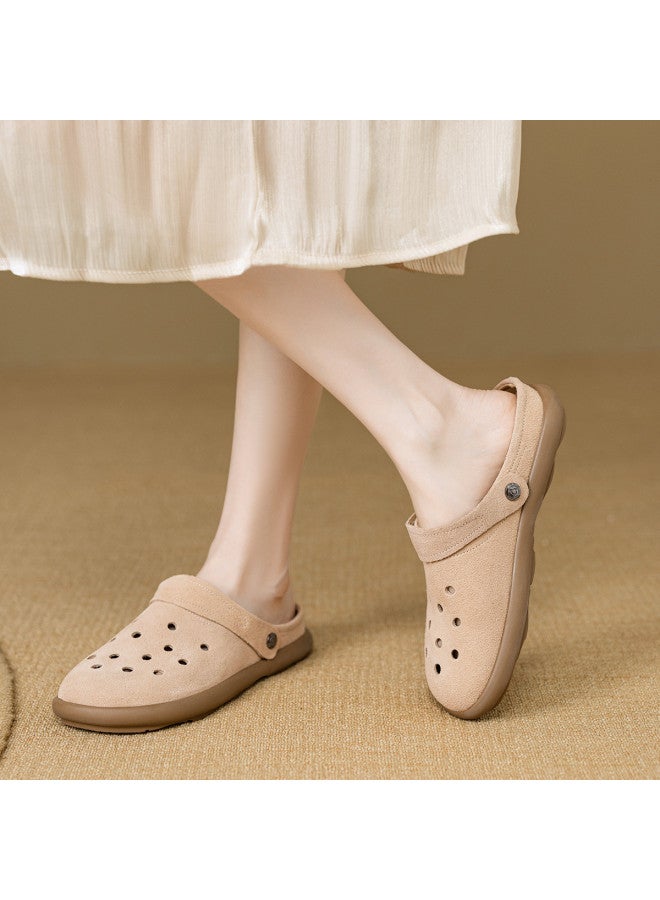 YEARCON صنادل نسائية مريحة ذات اتجاهين صيف 2025، كلوغز قابلة للتنفس، بأسلوب بيركنستوك مغلق الأصابع - Image 3