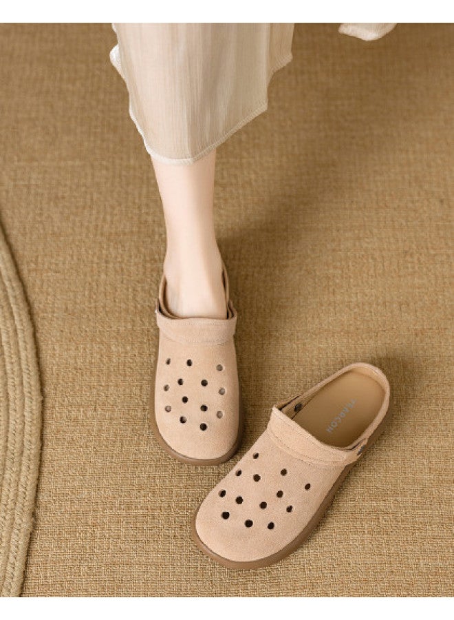 YEARCON صنادل نسائية مريحة ذات اتجاهين صيف 2025، كلوغز قابلة للتنفس، بأسلوب بيركنستوك مغلق الأصابع - Image 1