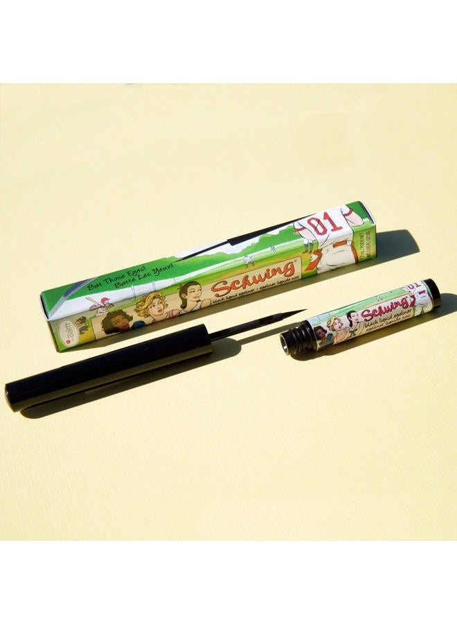 theBalm سائل كحل شفينغ، أسود، لمسة غير لامعة، 0.05 أونصة سائلة (عبوة واحدة) - Image 5