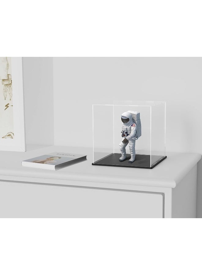 TPGP Display Case with Black Acrylic Base Display Stand for Collectibles, Acrylic Box for Display with Lid, Cute Acrylic Display Case for Action Figures [7x7x7 inch] - Image 2