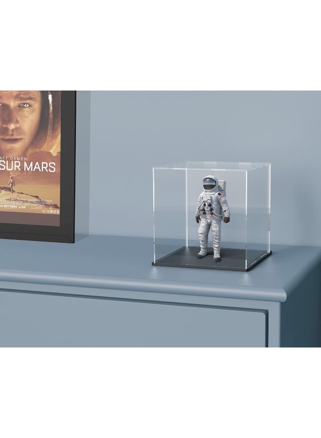 TPGP Display Case with Black Acrylic Base Display Stand for Collectibles, Acrylic Box for Display with Lid, Cute Acrylic Display Case for Action Figures [7x7x7 inch] - Image 4
