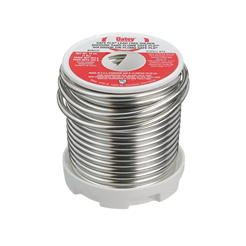 Oatey Safe-Flo 29025 Wire Solder, 1 Lb. Bulk, Solid, Silver Gray - Image 1