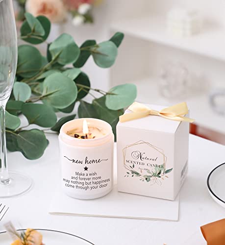 KORMMCO Housewarming Gift, New Home Candle Gift, New Home Gifts Idea for Women Friend, Moving in Gifts, Vanilla & Lavender Scented Candles - Image 2