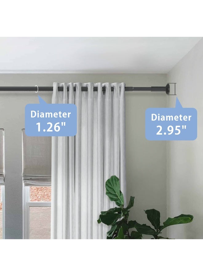 Umimile Tension Curtain Rod 51145 InchesSpring Shower Tension Curtain Rod Closet Rod for Windows or Shower Easy to Install No Drilling No Rust for Bathroom Rod Diameter 126 Inches BlackUmimile - Image 3