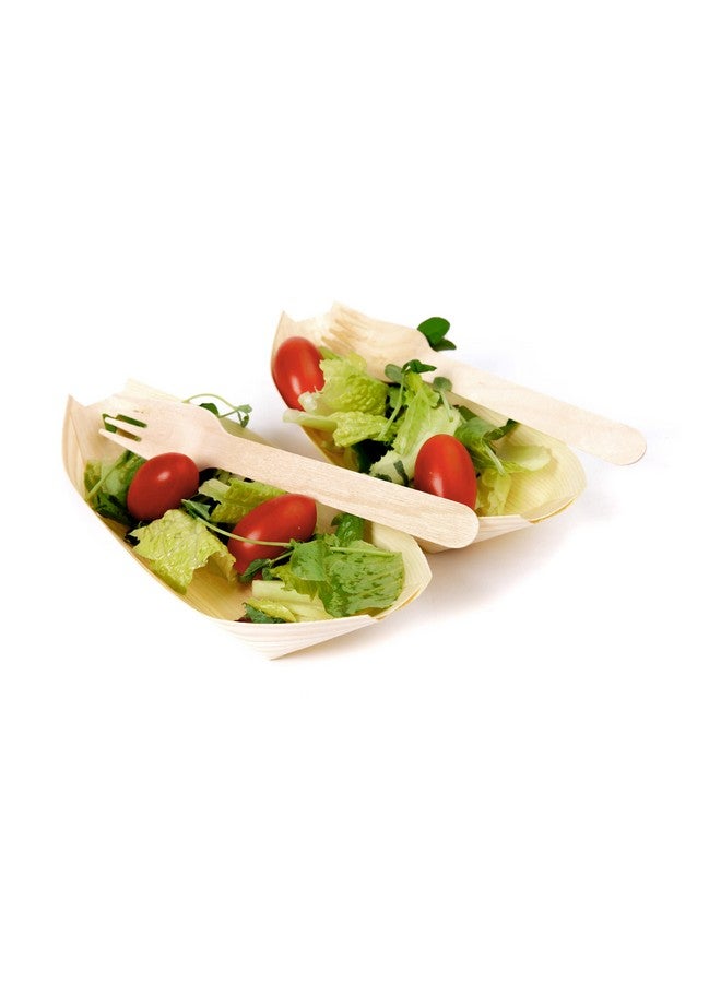 Perfect Stix Green Fork 158-250ct Disposable Wooden Forks (Pack of 250), Plain Forks - Image 1