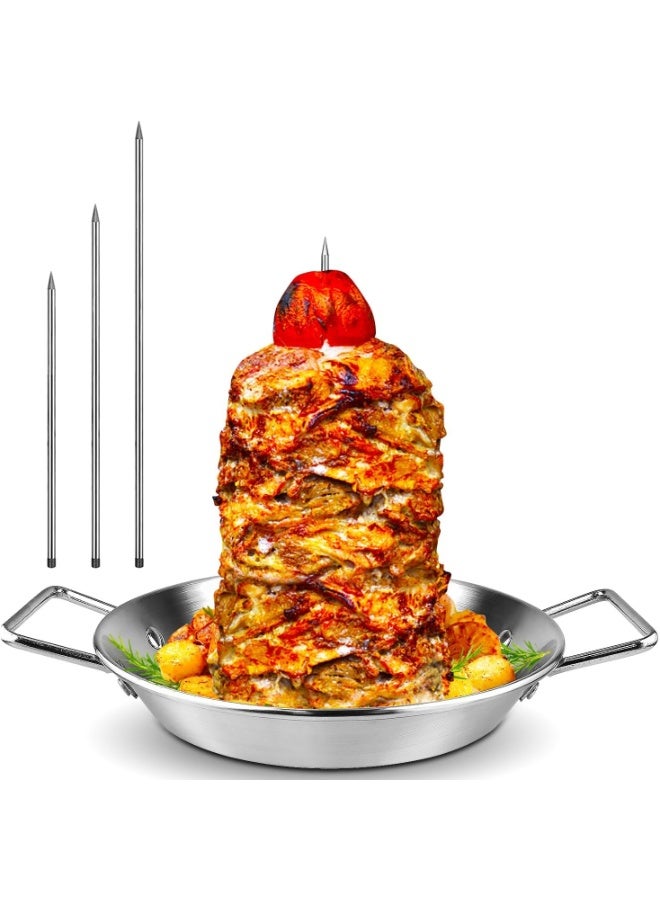 Al Pastor Skewer for Grill -Vertical Barbecue Stand Al Pastor, Kebabs, Shawarma, Gyros, with 10.5 inch base plate and 3 detachable sharp barbecue accessories (8 inches, 10 inches, and 12 inches) - Image 1