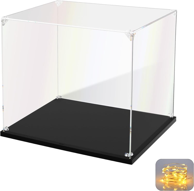 KOLIPI Acrylic Display Case for Collectibles Assemble Clear Acrylic Display Box for Lego Alternative Glass Case for Showcasing Figures Doll Toys Home Storage(11.5x9.5x10 inch, 29x24x25 cm) - Image 1