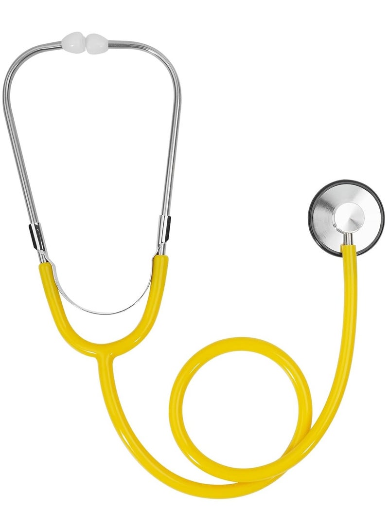 مخطوطات سماعة الطبيب الحقيقية ذات الرأس المزدوج للأطفال، لعب دور الأطفال، الاستماع إلى هدايا لعبة نبضات القلب الوظيفية - أصفر - Image 1