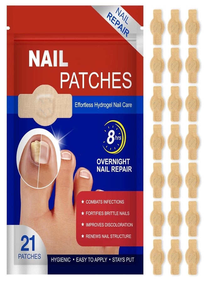 Wisik Enterprise Nail Patches, Toenail Treatment Extra Strength Nail Fast Acting Repair Effortless Hydrogel Nail Care Repair for Damaged Nails Overnight Renewal for Men, Women (1 pack) - Image 1