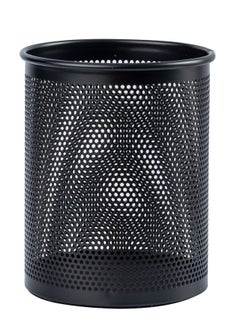 Deli 4-Piece Round Metal Steel Pen Holders Black  - Image 2