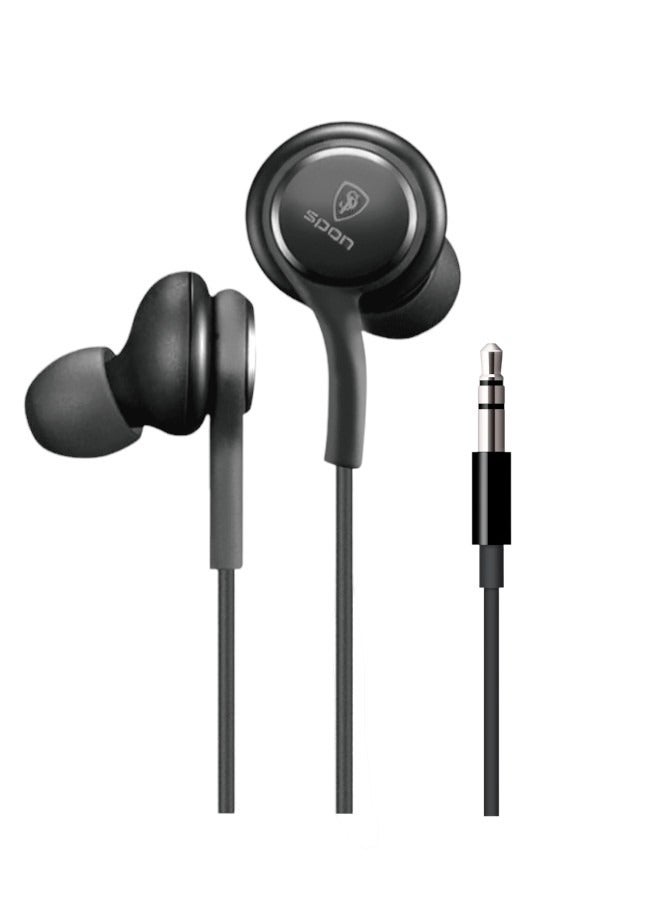 SPON Wired earphones with durable, cut-resistant fabric, Spon technology with AKG in-ear technology, compatible with mobile phones and PlayStation. - Image 1
