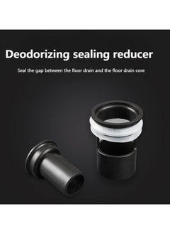 ماركة غير محددة Silicone Floor Drain Core, Anti Odor Floor Drain Plug, Sewer Drain Core, Bathroom Sink Drain with Filter Basket, Sewer Floor Drain Core for Bathroom Kitchen, Grey, Black, 7 * 4.8cm  - Image 4
