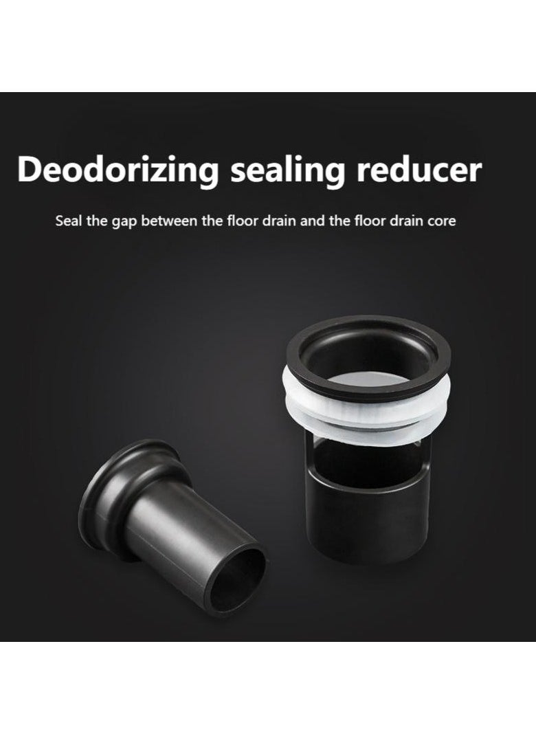 Generic Silicone Floor Drain Core, Anti Odor Floor Drain Plug, Sewer Drain Core, Bathroom Sink Drain with Filter Basket, Sewer Floor Drain Core for Bathroom Kitchen, Grey, Black, 7 * 4.8cm  - Image 4