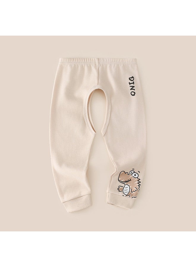 Doxiluka baby Open-crotch Pants - Spring/autumn Style Unisex Cotton Thermal Pants For Outdoor Wear & Casual Bottoms - Image 2