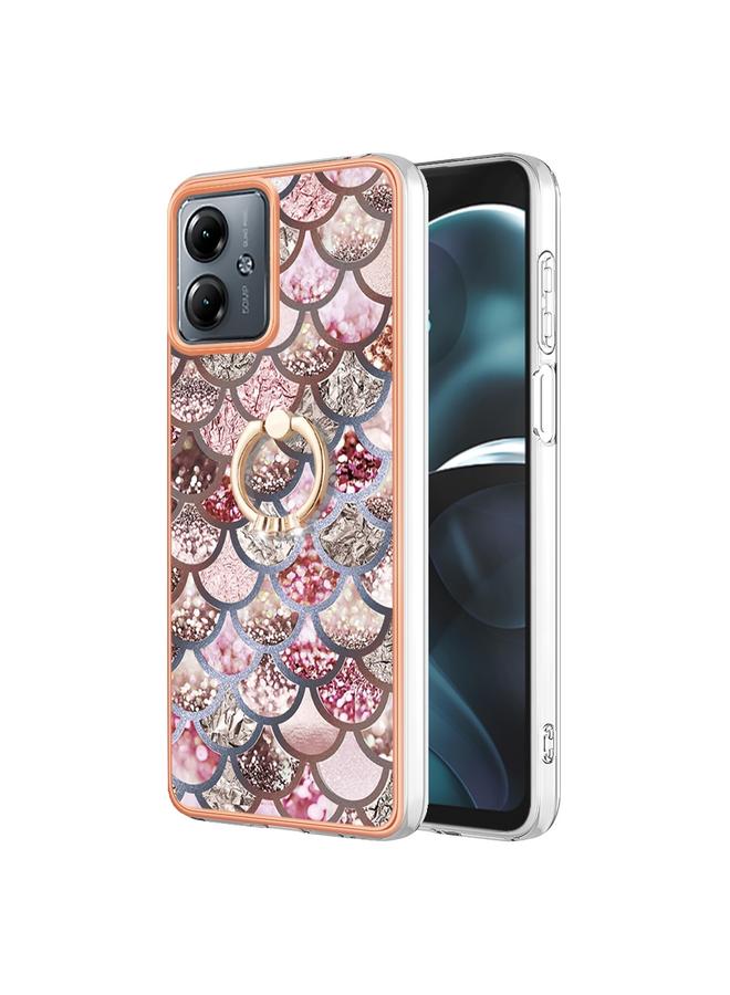 S-TOP Case For Motorola Moto G14 Electroplating IMD TPU Phone Case with Ring - Image 1