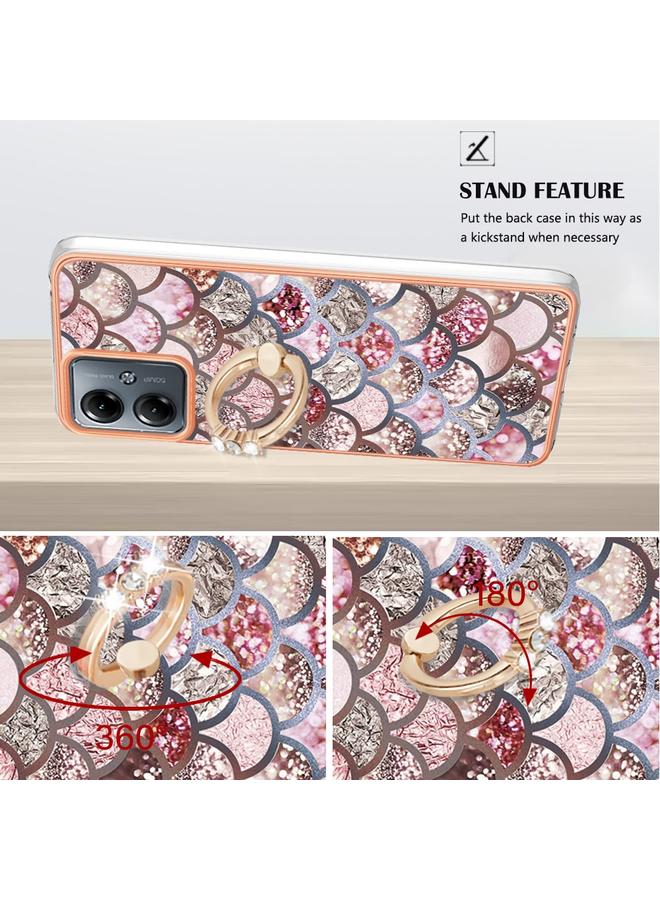 S-TOP Case For Motorola Moto G14 Electroplating IMD TPU Phone Case with Ring - Image 3