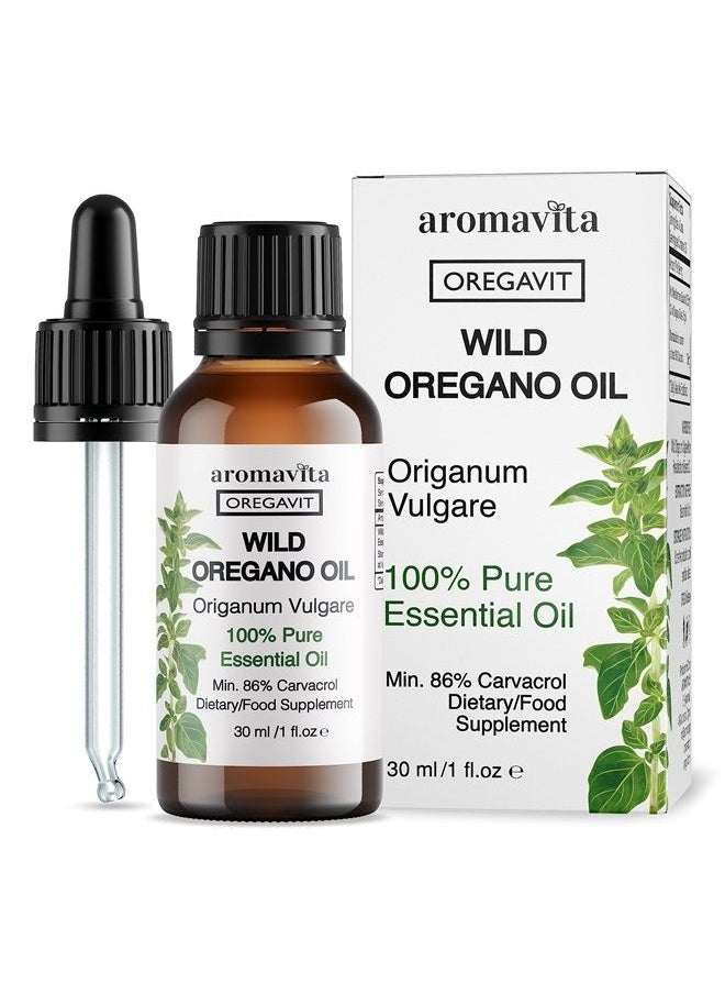 Aromavita - Oregavit Pure Wild Greek Essentials Oil,Certified Herbal Wild Mediterranean Oregano Oil,Immune Support Dietary Supplement (1 FL.OZ/30ML) - Image 1