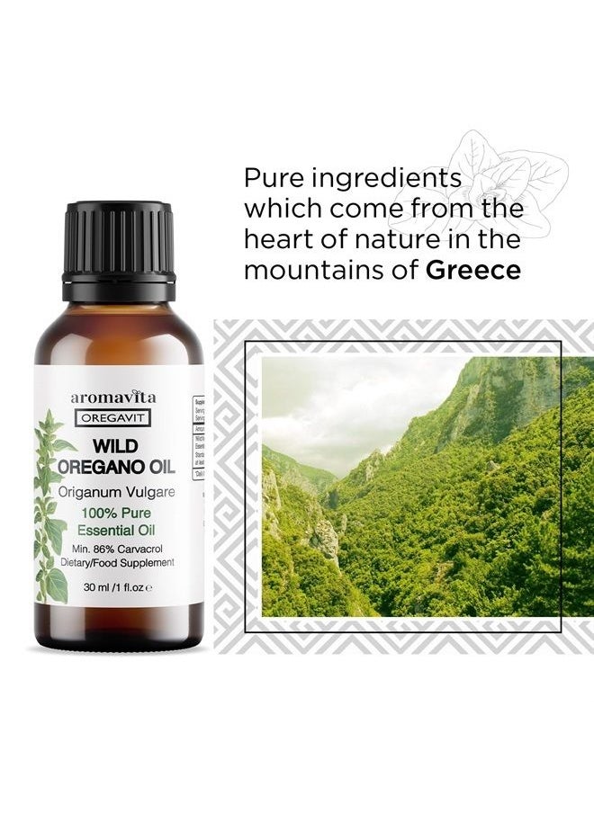Aromavita - Oregavit Pure Wild Greek Essentials Oil,Certified Herbal Wild Mediterranean Oregano Oil,Immune Support Dietary Supplement (1 FL.OZ/30ML) - Image 1