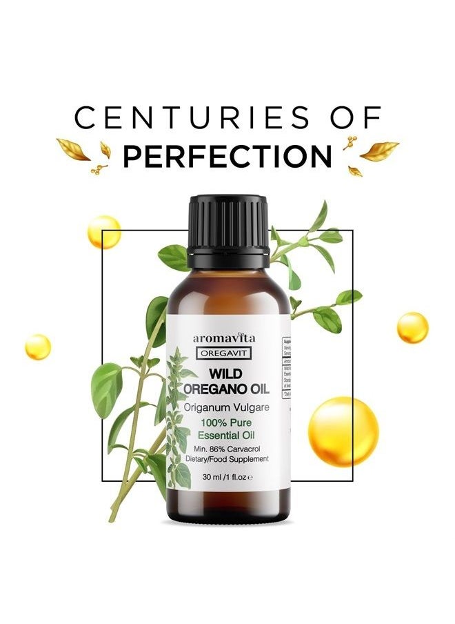 Aromavita - Oregavit Pure Wild Greek Essentials Oil,Certified Herbal Wild Mediterranean Oregano Oil,Immune Support Dietary Supplement (1 FL.OZ/30ML) - Image 1
