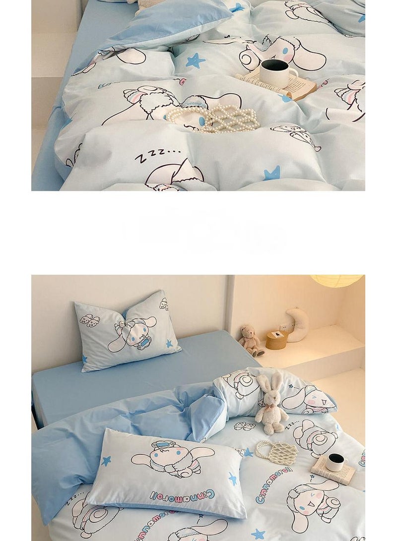 الأزرق جي دبليو 4 قطعة من القرفة القطن مجموعة الراحة مجموعة قبعة السرير للأطفال هدية عيد ميلاد - Image 3