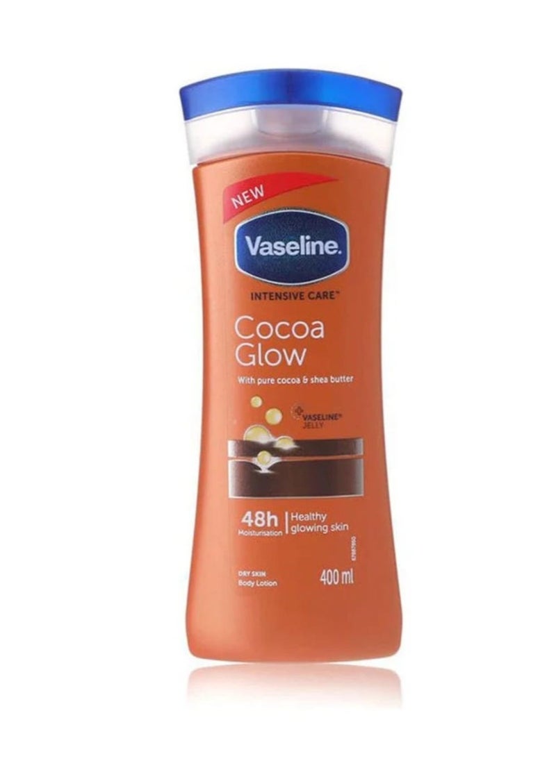 Vaseline Intensive Care Cocoa Glow Body Lotion With Pure Cocoa And Shea Butter Brown 400ml 
