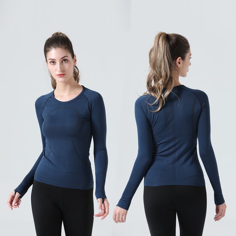2.0 Women'S Yoga Long-Sleeved T-Shirt Running Adaptedstate Top Sports Breathable Fitness Yoga Wear Comfortable - Image 1