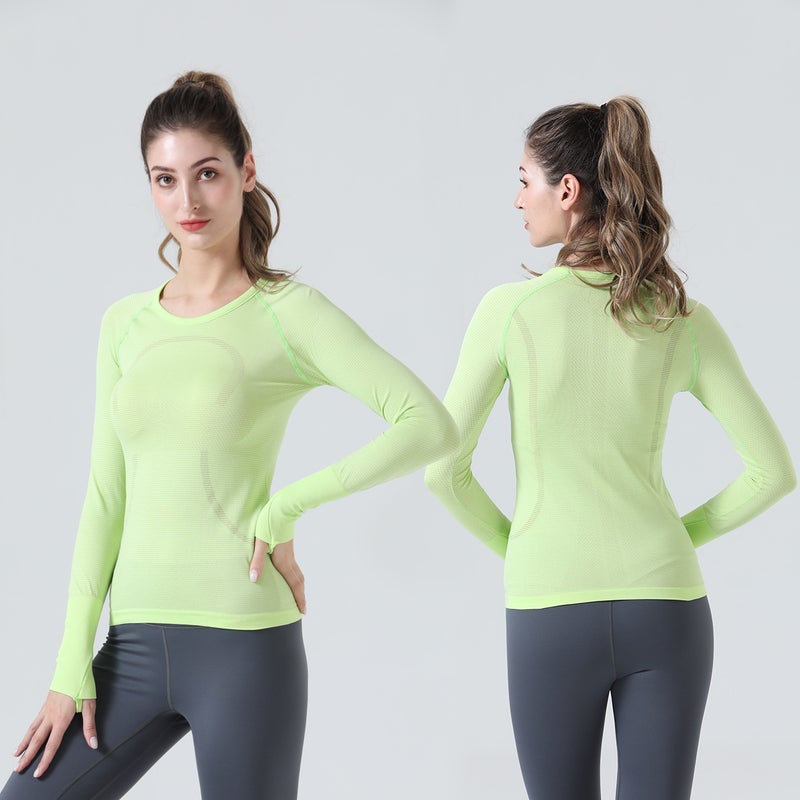2.0 Women'S Yoga Long-Sleeved T-Shirt Running Adaptedstate Top Sports Breathable Fitness Yoga Wear Comfortable - Image 3