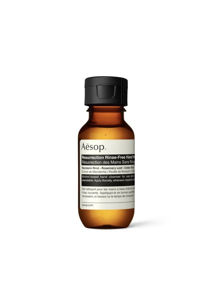 Aesop Resurrection Rinse-Free Hand Wash | Aromatic, Alcohol-Based Gel with Purifying and Hydrating Properties | Cleanses without Water | 1.7 oz - Image 1