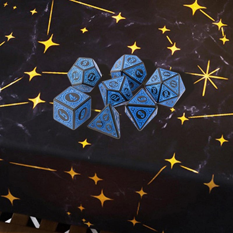 klarako 7 Pack DND Dice Sets Polyhedral Dice Great for Role Playing Table Game  Blue - Image 2