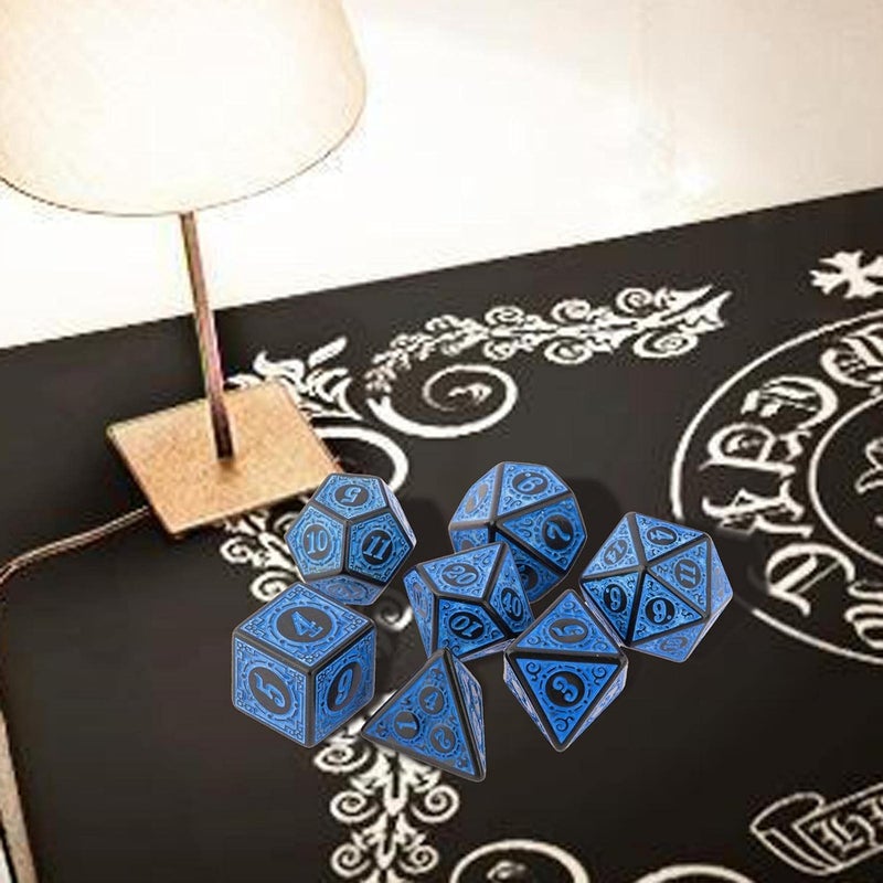 klarako 7 Pack DND Dice Sets Polyhedral Dice Great for Role Playing Table Game  Blue - Image 5