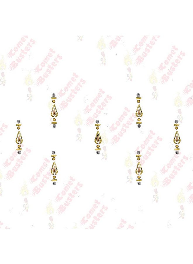 Comet Busters Long Beautiful Golden Bindi (BIN832)(18mm) - Image 4
