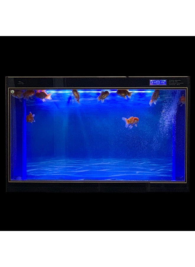 ELEBOX ELEBOX Aquarium Background Blue Black Fish Tank Background Picture 2 Sides Fish Backdrop for Aquarium Wallpaper 20" x 48"  - Image 2