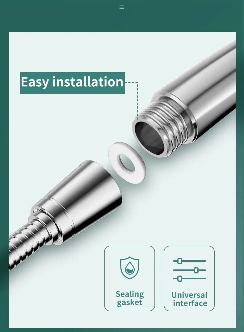 AROAQ Shower Head, High Pressure Handheld Shower Head, Bathroom Pressurized Water Saving 300 Holes Square Shower Head, Durable Hand Shower Nozzle For Bathroom - Image 4