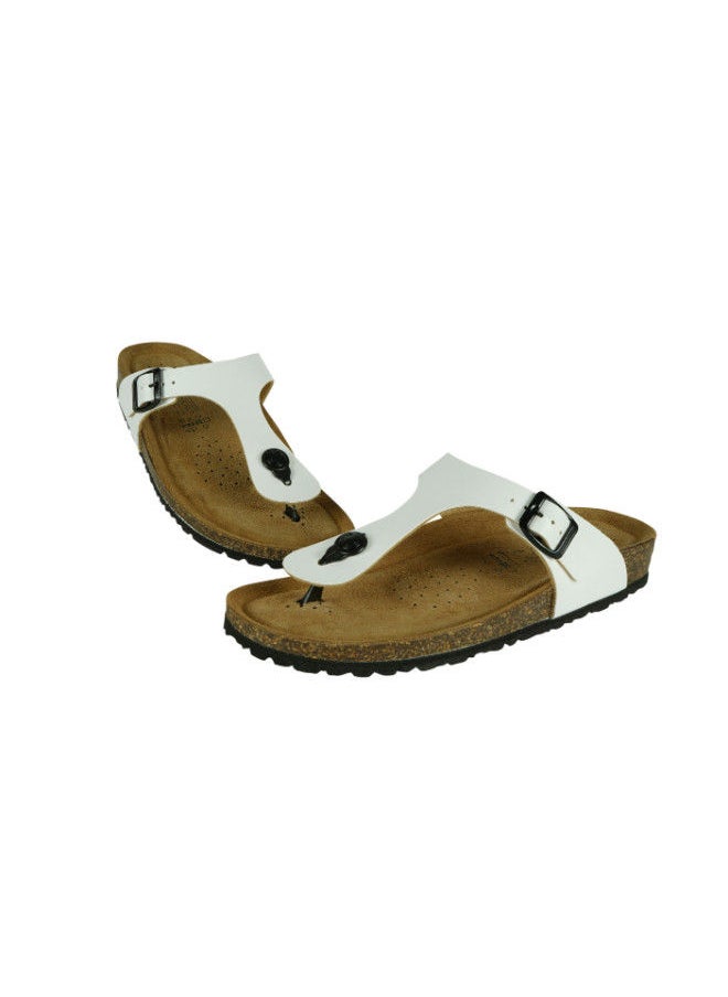 BiOCHIC - Biochic Mens Broad Thong Sandals 012-409 230-White - Image 1